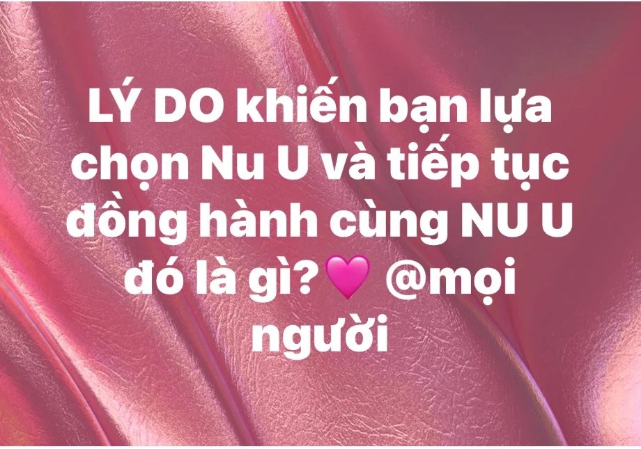 Bài đăng: Lý do khiến bạn lựa chọn NU U